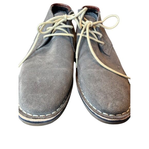 Reaction Kenneth Cole Suede Chukka Desert Boots For Men Size 8 Gray Lace-Up - Picture 2 of 9